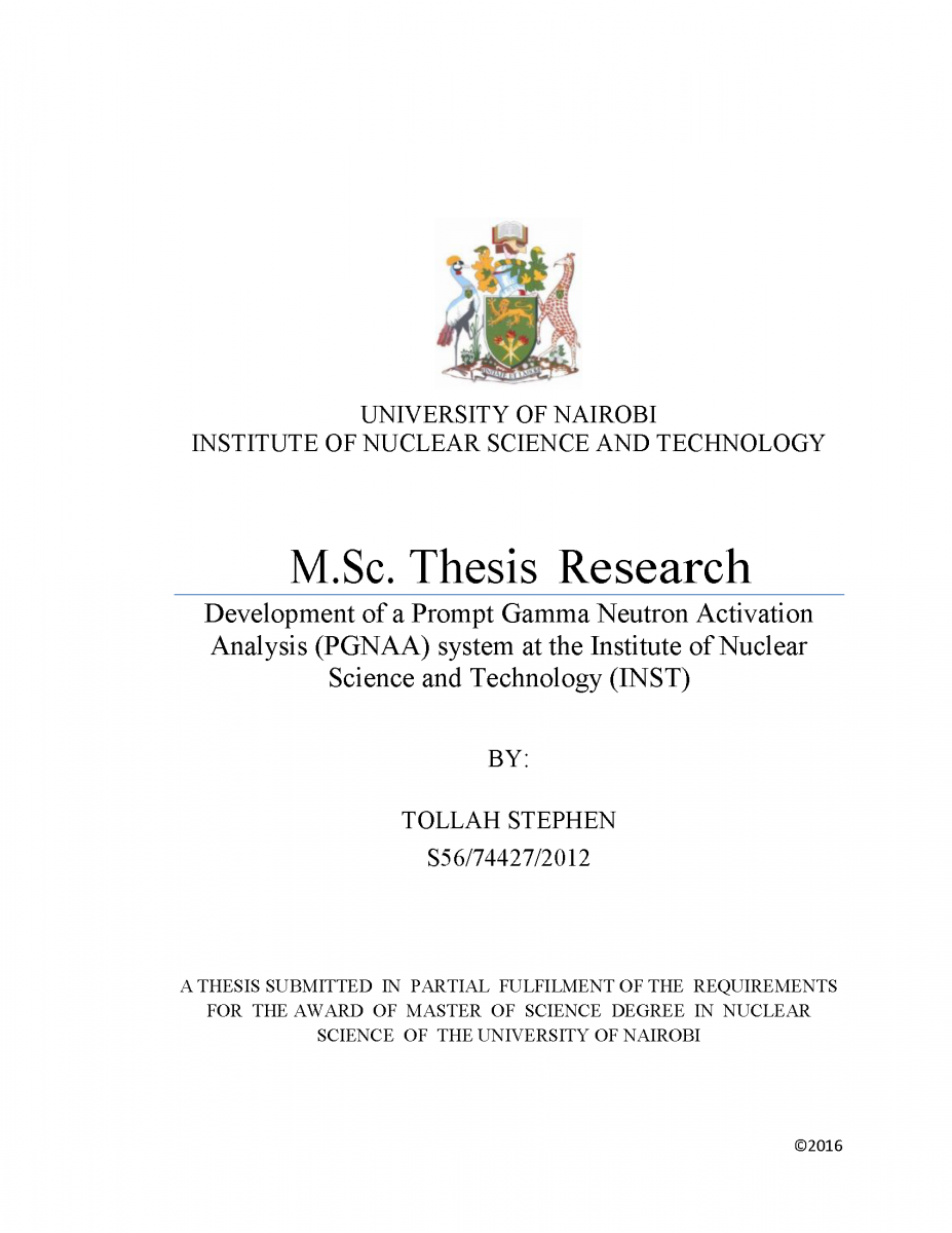 Master thesis cover