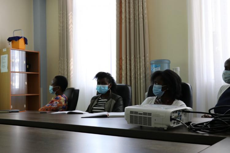 Our students being taken through introduction to radiation protection before visiting the facility