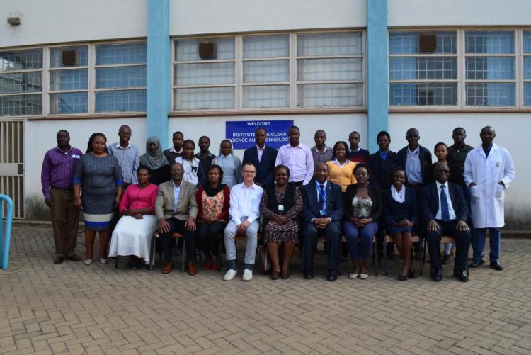 Group photo during the official opening of the National Training Course on the application of radiotracer and sealed sources for industrial process optimization.